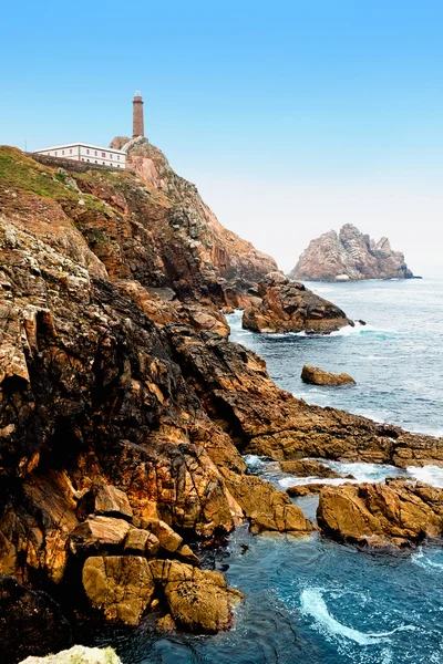Fyren Cabo Vilan, Galicien, Spanien — Stockfoto