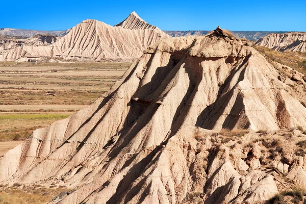 Góry castildetierra w parku przyrody bardenas reales, navarra, — Zdjęcie stockowe