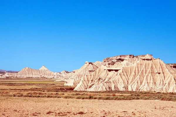 Góry castildetierra w parku przyrody bardenas reales, navarra, — Zdjęcie stockowe