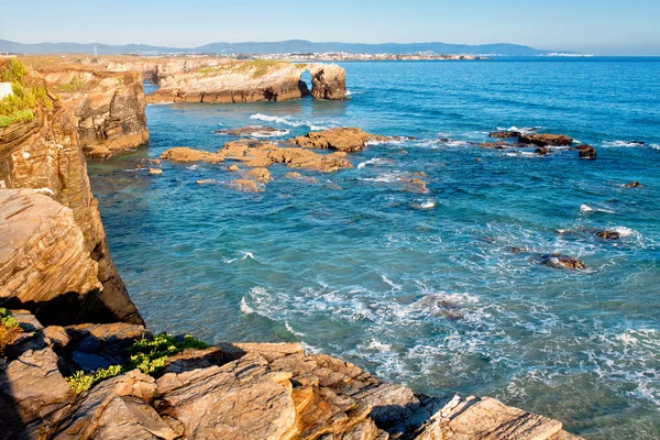 Plaj, katedraller, Galiçya, İspanya — Stok fotoğraf