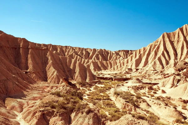 Montaña Castildetierra en Bardenas Reales Parque Natural, Navarra , — Foto de Stock