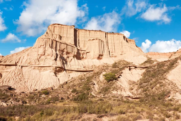 Montaña Castildetierra en Bardenas Reales Parque Natural, Navarra , — Foto de Stock