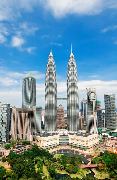 Torres gêmeas Petronas em kuala lumpur — Fotografia de Stock