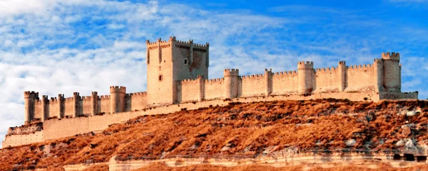 Penafiel，巴拉多利德，西班牙的城堡 图库图片