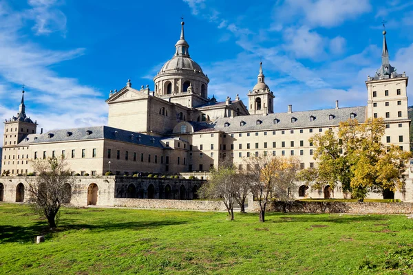 Королівський монастир у Сан - Лоренцо - ель - Ескоріал (Мадрид, Іспанія). Стокове Зображення