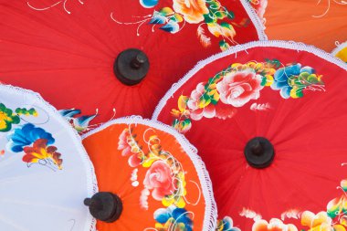 Colorful handmade umbrella's  Bo Sang village, province of Chang Mai, Thailand