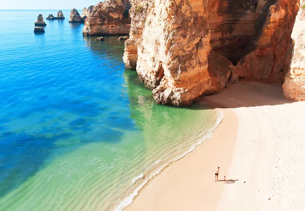 Klippen an der Küste (Ponta da Piedade), Lagos, Portugal — Stockfoto