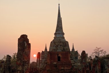 Tapınak Phra Si Sanphet, Ayutthaya, Tayland kalıntıları 