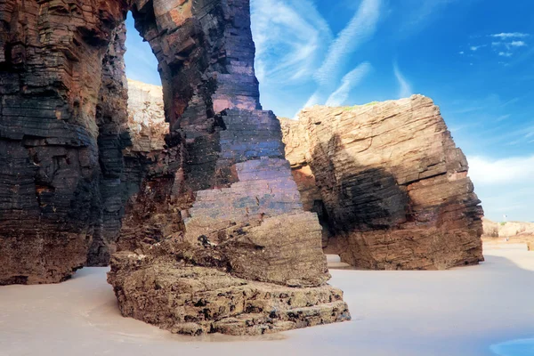 Spiaggia delle cattedrali, Galizia, Spagna — Foto Stock