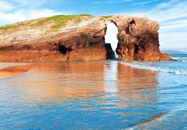 Spiaggia delle cattedrali, Galizia, Spagna — Foto Stock