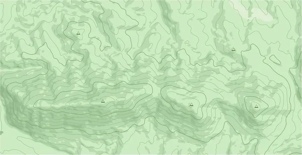 Topografická mapa abstraktní vektor v zelených barvách — Stockový vektor