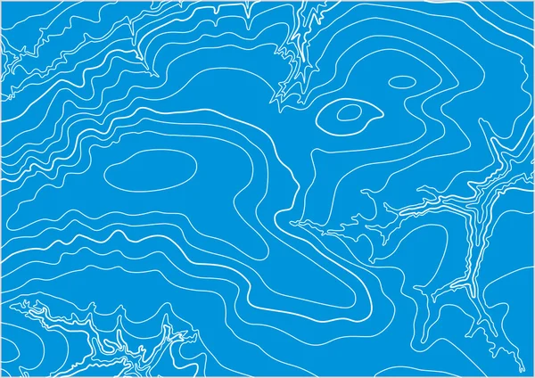 Mapa topográfico vetorial abstrato em cores azuis —  Vetores de Stock