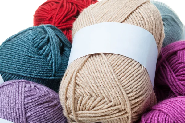 Colorful wool yarn balls — Stock Photo, Image