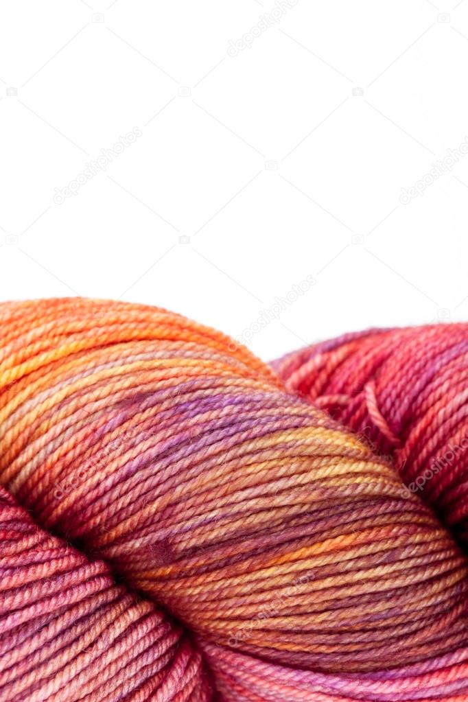 Colorful wool yarn ball