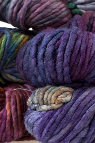 Colorful wool yarn balls — Stock Photo, Image
