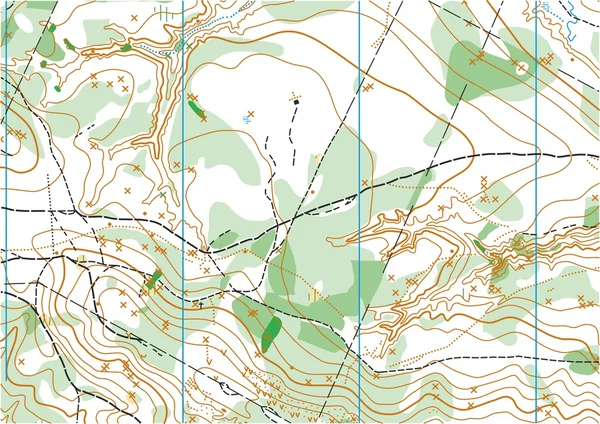 Carte vectorielle topographique — Image vectorielle