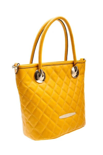 Bolso para mujer amarillo aislado sobre fondo blanco . —  Fotos de Stock