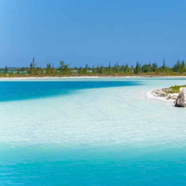 Mare dei Caraibi e isola solitaria — Foto Stock