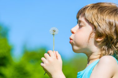 Çocuk üfleme karahindiba 