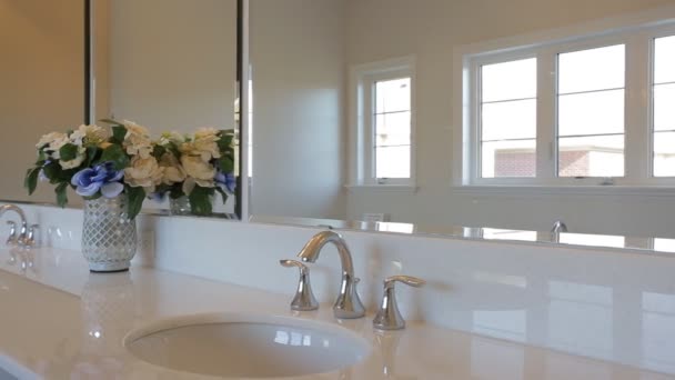 Моторизованная фотография салона ванной комнаты — стоковое видео