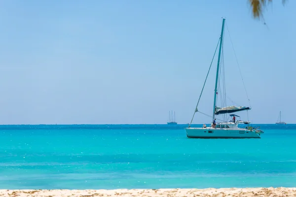 Catamarã na praia — Fotografia de Stock