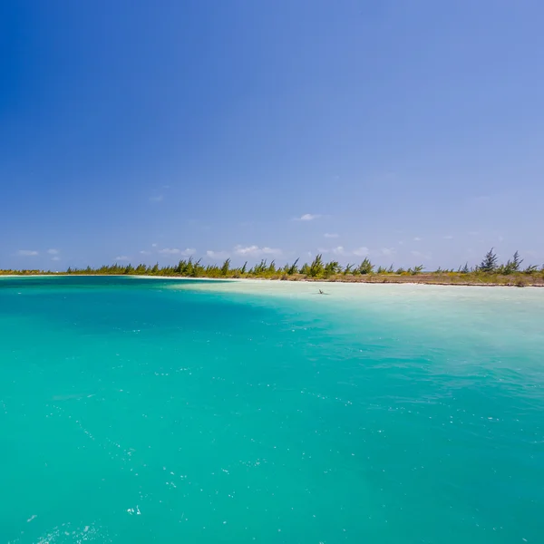 Praia tropical na ilha Cayo Largo — Fotografia de Stock