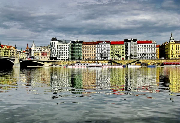 Floden Moldau. Prague, Tjeckien. Stockfoto