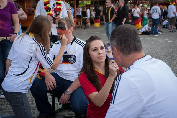 German football fans on Euro 2012 — Stock Photo, Image