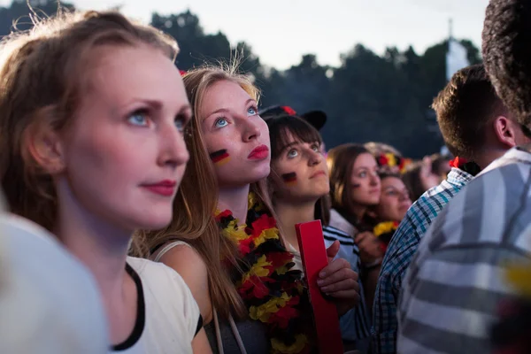 Němečtí fotbaloví fanoušci na Euro 2012 — Stock fotografie