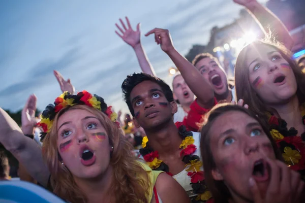 Tyska fotbollsfans på Euro 2012 — Stockfoto