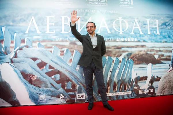 Prima del film Leviathan al Cinema di Mosca, 28 gennaio 2015 a Mosca, Russia — Foto Stock