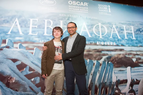 Prima del film Leviathan al Cinema di Mosca, 28 gennaio 2015 a Mosca, Russia — Foto Stock