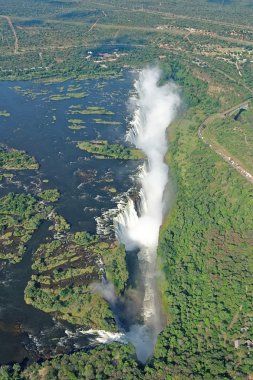 Victoria falls hava görünümünden