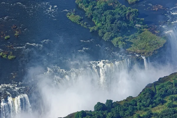 Luchtfoto van de Victoria watervallen — Stockfoto