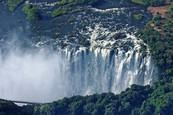 Luchtfoto van de Victoria watervallen — Stockfoto