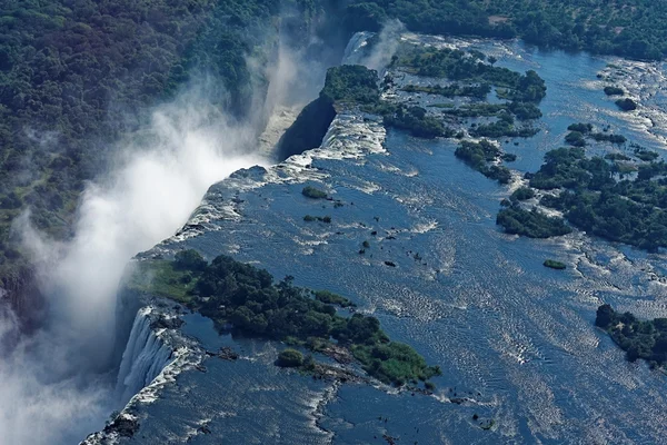 Luchtfoto van de Victoria watervallen — Stockfoto