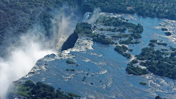Luchtfoto van de Victoria watervallen — Stockfoto