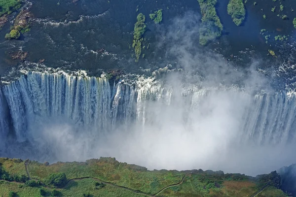 Luchtfoto van de Victoria watervallen — Stockfoto