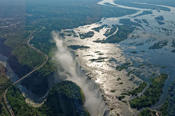 Widok z lotu ptaka z Victoria falls — Zdjęcie stockowe