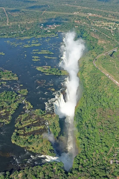 Vue aérienne depuis les chutes Victoria — Photo