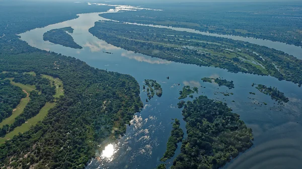 Widok z lotu ptaka z Victoria falls — Zdjęcie stockowe