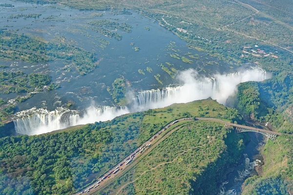 Vue aérienne depuis les chutes Victoria Photos De Stock Libres De Droits