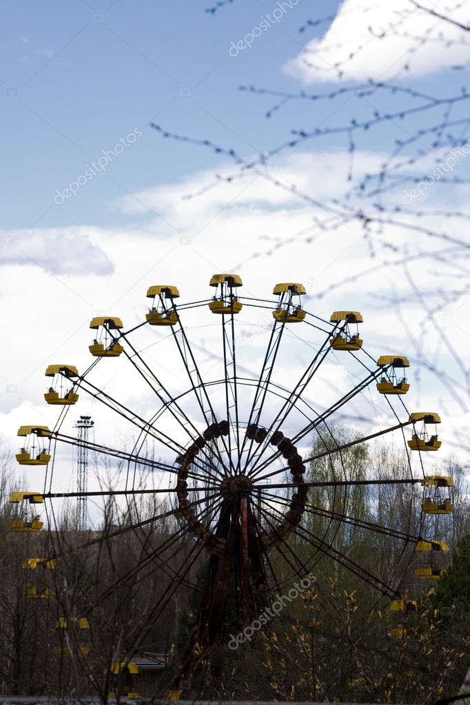 Ferris wheel in Pripyat ghost town, Chernobyl Nuclear Power Plan