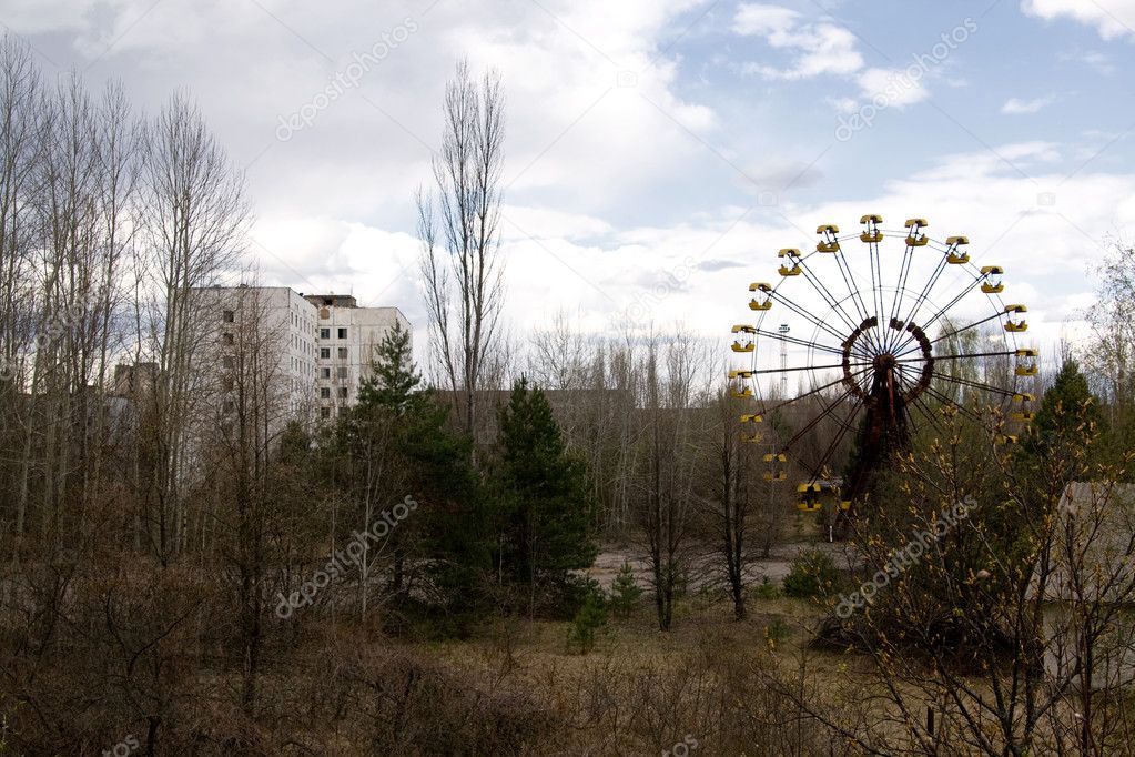 Ferris wheel in Pripyat ghost town, Chernobyl Nuclear Power Plan