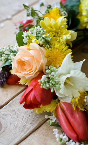 Bouquet of colorful spring flowers — Stock Photo, Image