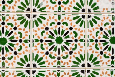 Geleneksel renkli döşemeler. Mahdia, Tunisia, Afrika.