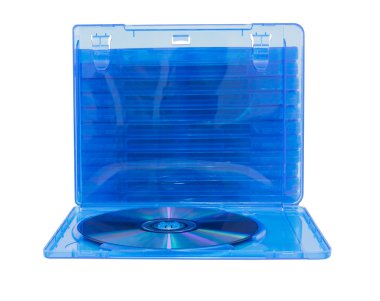 Disk üzerinde beyaz ile DVD box
