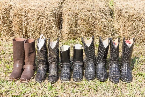 Botas de piel de vaquero cocodrilo —  Fotos de Stock