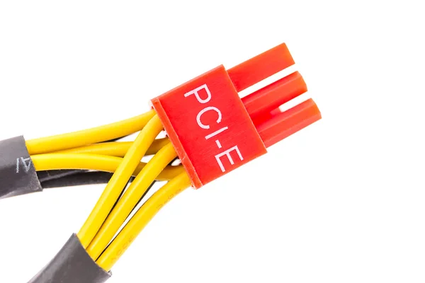 Tarjeta de vídeo de cable PCI-E de primer plano —  Fotos de Stock