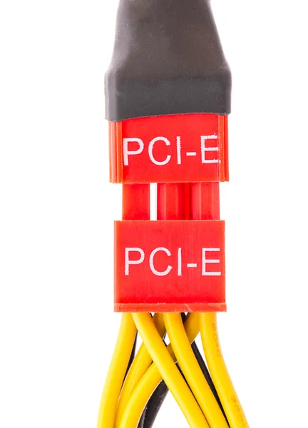 Nahaufnahme pci-e Kabel-Grafikkarte — Stockfoto